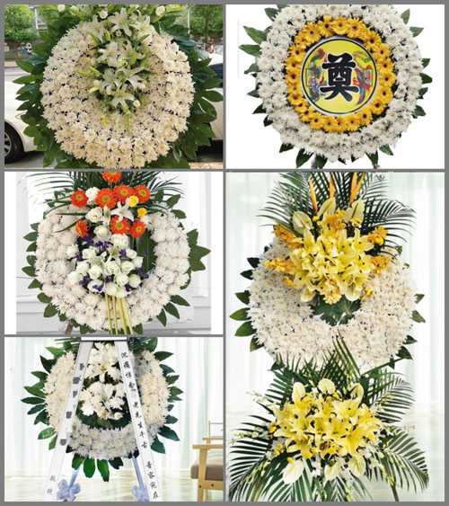 湖北黄冈市黄梅县柳林乡古月石村花圈速递